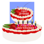 誕生日のグリーティングカード 