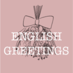 ドライフラワーを添えた英語の一言スタンプ