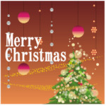 冬のグリーティングカードスタンプ