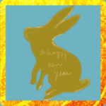 季節のお葉書　年賀状　クリスマス　うさぎ