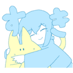 サルビアちゃんとネコちゃん