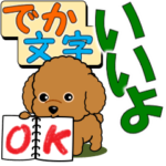 動く！赤ちゃんトイプー「でか文字」
