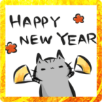 雑すぎる墨筆ねこ（お正月セット）