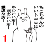 ちこちゃんが使う面白名前スタンプ