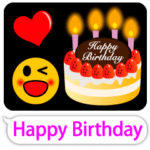 動く！吹き出し顔スタンプ♪英語