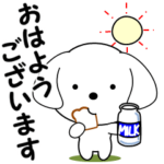 ちょっと動く！白わんこ