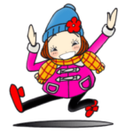 ひま子ちゃん497大人女子冬一言BIGスタンプ