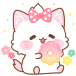 年中使える子ねこモニカのかわいいスタンプ
