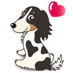 コパしゃんのダックスタンプ-ブラックPie