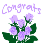 英語/『おめでとう・お祝い』青と紫の薔薇