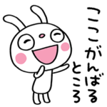 応援言葉☆ふんわかウサギ