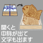 開くと中身が出て文字も出ます