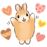 気持ち伝える☆うさぎのスタンプ