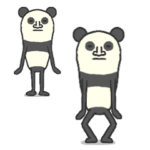 人面パンダの動く敬語スタンプ　毎日使える