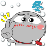 ほくろ地蔵★冬　ポップでカラフル