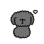 へんてこな黒トイプードル