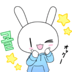 うさぎたちの韓国語ドラマスタンプ