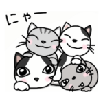 年中使える☆ハチワレ猫 