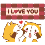 ラスカルバレンタインスタンプ