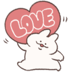 ハートいっぱい　うさぎときどきにんじん