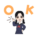 おしゃれな女子中学生スタンプ!