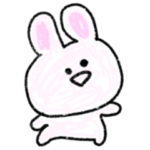 子供の落書き風。シュールなミニうさぎ