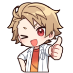 2人の男子高校生のスタンプ