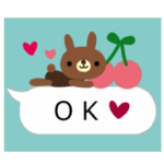 いちごチェリーなふきだしスタンプ★new