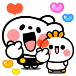 飛び出す！ウサギとトリさんの毎日スタンプ