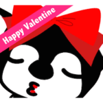 チワワのダブからラブラブスタンプ