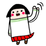 おかっぱ女の子のスタンプ。お試し版。