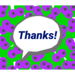 ありがとうをポップに伝えるお礼のスタンプ