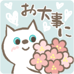 猫のお見舞いメッセージ　〈 風邪/病気 〉