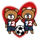 鹿っぽいサポのサッカー応援スタンプ