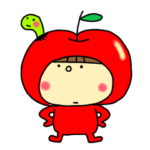 りんごとバナナの英語スタンプ