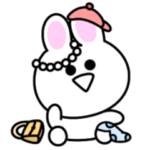 褒めまくる♡シュールなミニ白うさぎ