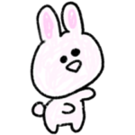 子供の落書き風②シュールなミニうさぎ