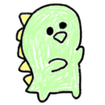 子供の落書き風②シュールなミニ恐竜