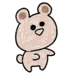 子供の落書き風②シュールなミニくま