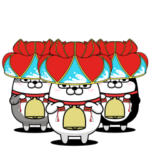 動く　三匹の擦れねこ18