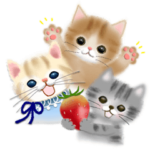 ふわふわ子猫さんたちの春スタンプ♡