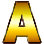 黄金アルファベット 動く金の豪華スタンプ