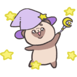 動くまめだぬき　がんばる魔法使いver