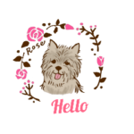 ケアーンテリアrose のあいさつスタンプ
