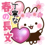 うさぎさん 丁寧な春の長文