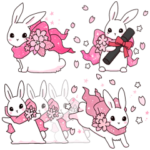 桜のハナウサギのエト