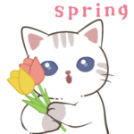 ふんわり春にゃんこ