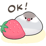 文鳥さんの春スタンプ