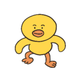 動くひよこのスタンプ