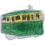 子供が書いた電車イラストスタンプ　修正版